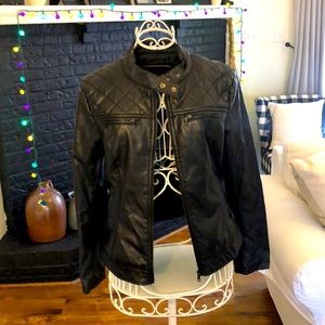 Cavalini faux black leather jacket. Size large.